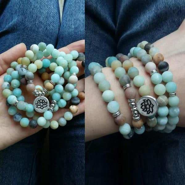 108 Amazonite Mala Beads - Image 6