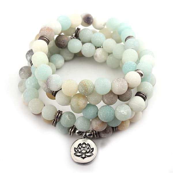 108 Amazonite Mala Beads - Image 8