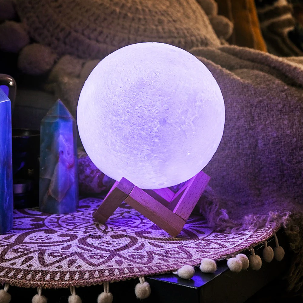 3D Moon Lamp With Moon Night Light