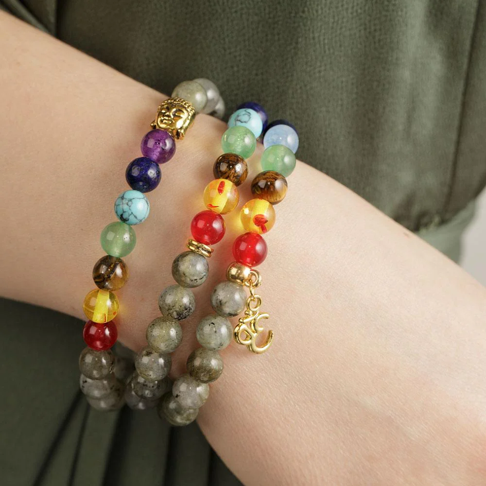 7 Chakra Labradorite Bracelet - Image 3