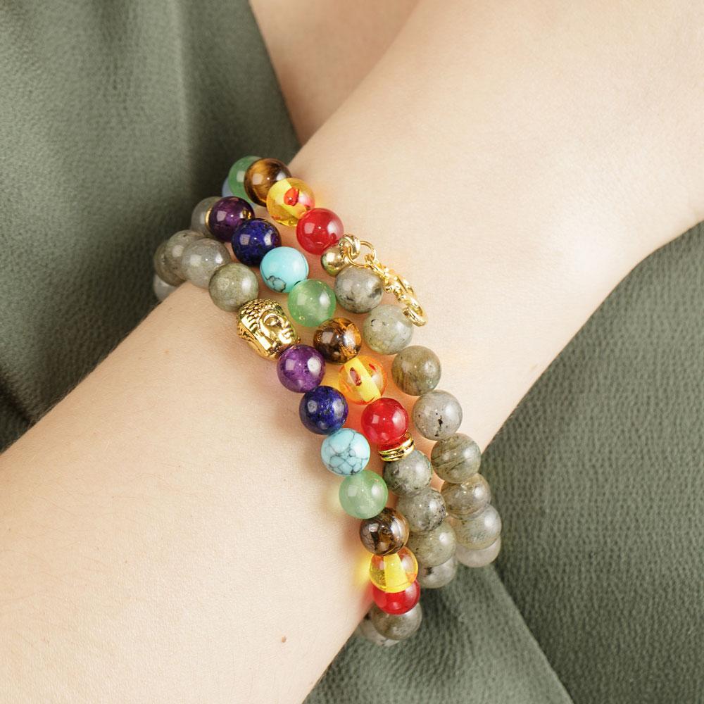 7 Chakra Labradorite Bracelet - Image 4
