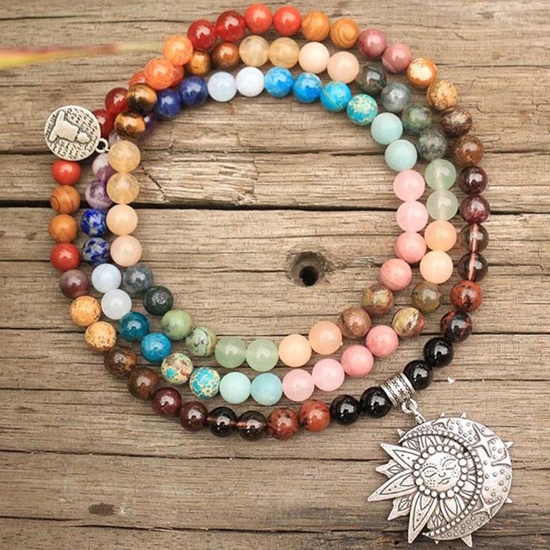 7 Chakra Gemstone Mala Bead - Image 4