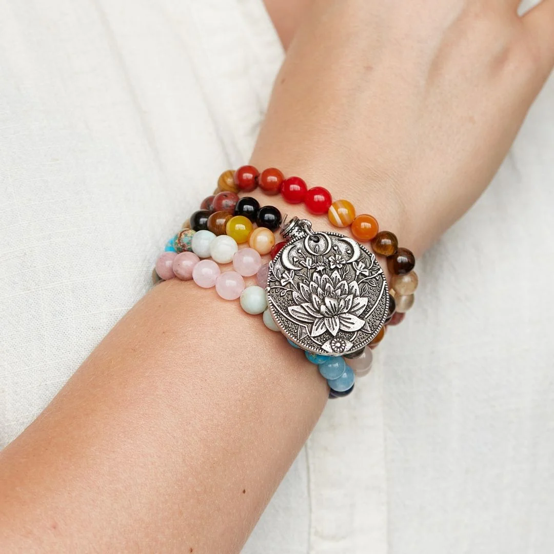 7 Chakra Gemstone Mala Bead - Image 9