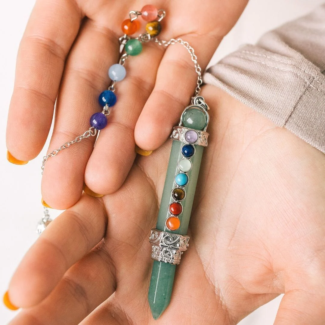 7 Chakra Wand Crystal Pendulum - Image 3