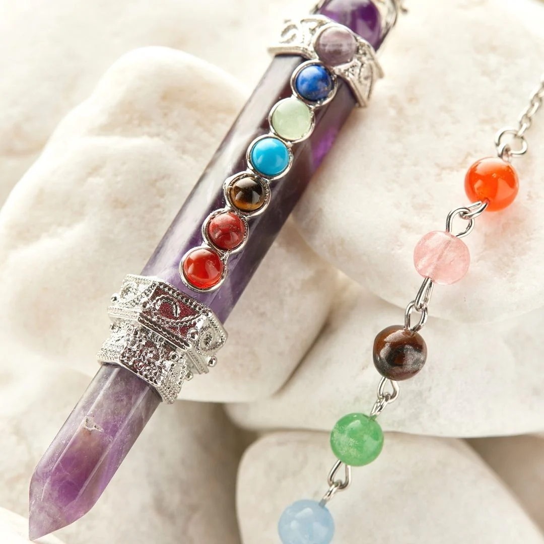 7 Chakra Wand Crystal Pendulum - Image 7