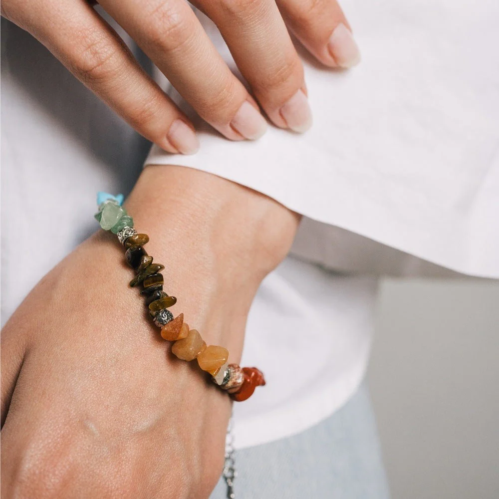 7 Chakra Gemstone Adjustable Bracelet - Image 3