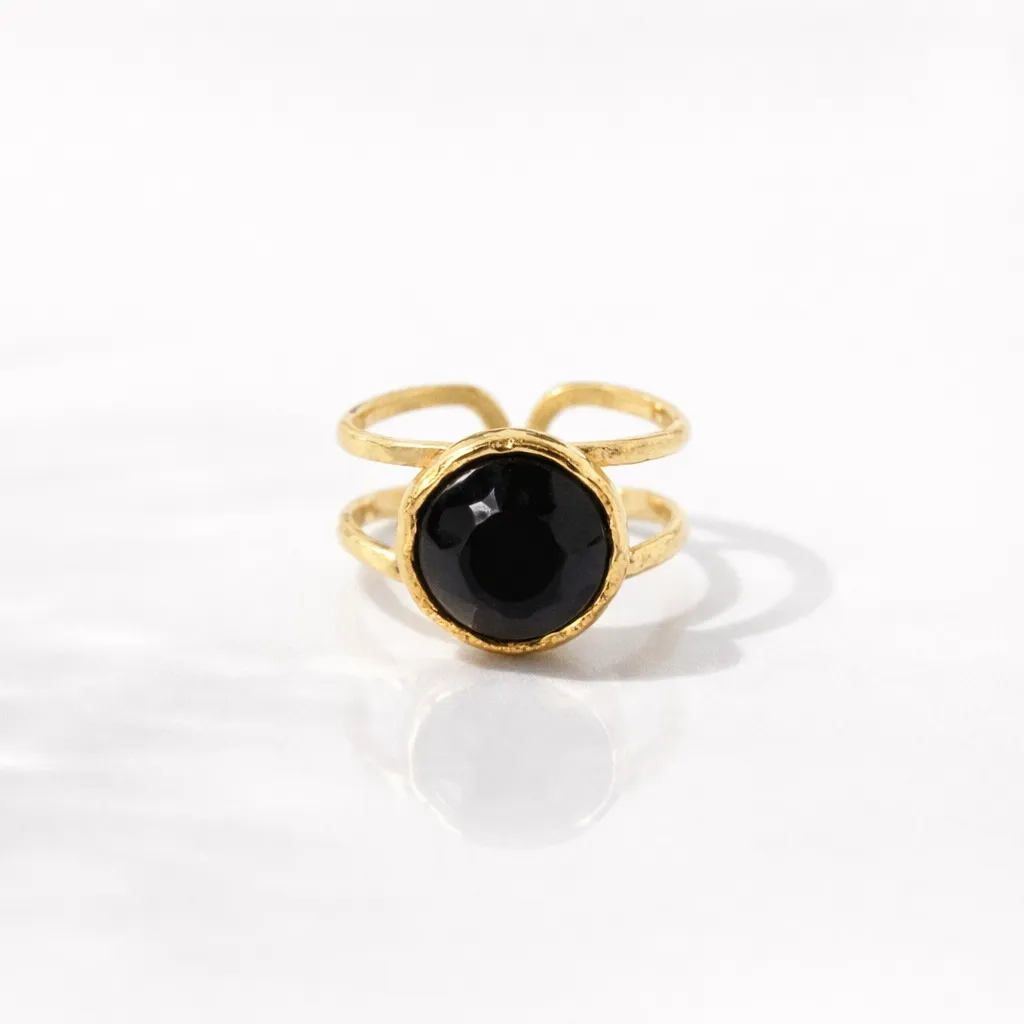 Adjustable Natural Gemstone Ring — Elegant Crystal Energy Jewelry - Image 4