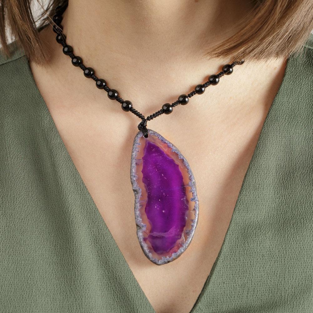Agate Slice Necklace - Image 2