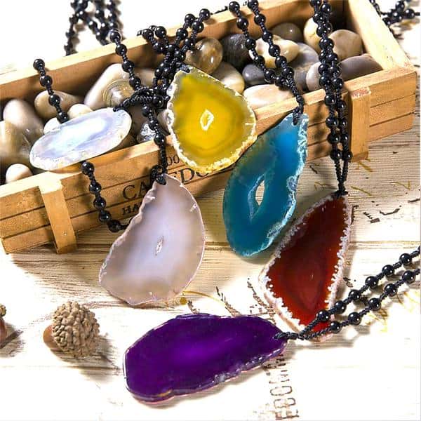 Agate Slice Necklace - Image 5