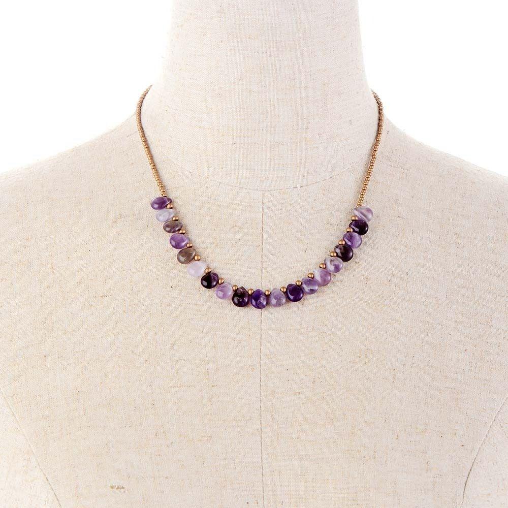 Amethyst Crystal Bead Necklace - Image 5