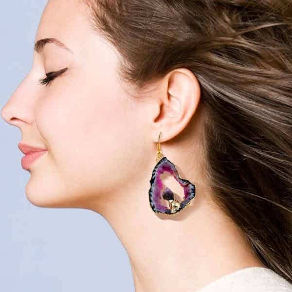 Amethyst Dangle Earrings - Image 4