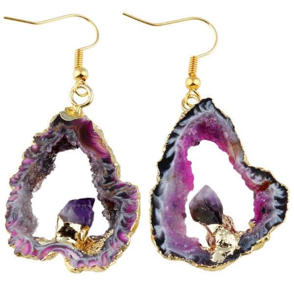 Amethyst Dangle Earrings - Image 5