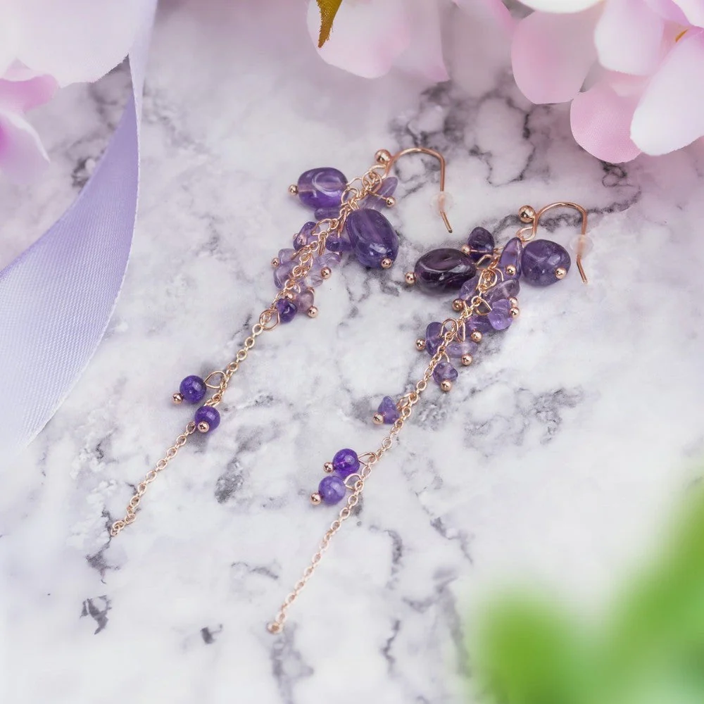 Amethyst Purple Earrings - Image 2