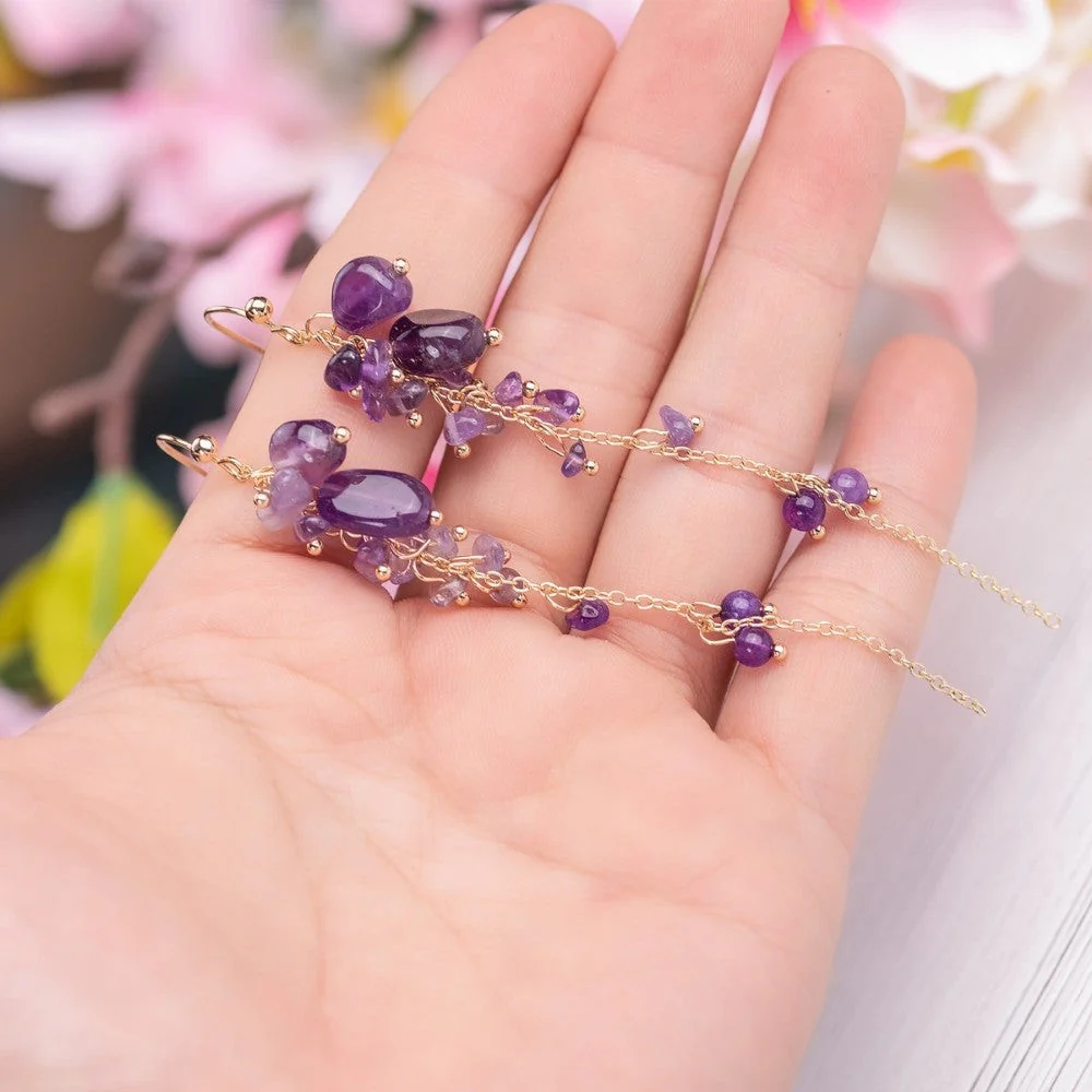 Amethyst Purple Earrings - Image 3