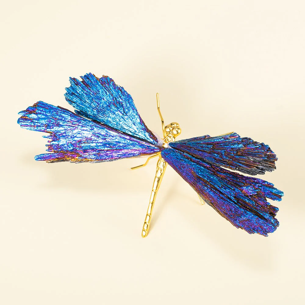 Aura Tourmaline Kyanite Dragonfly Figurine - Image 2