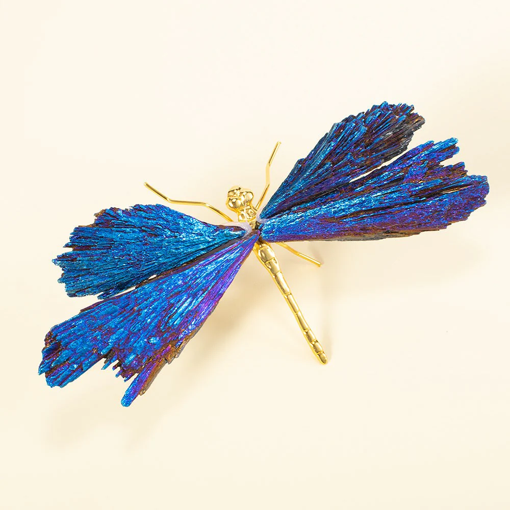 Aura Tourmaline Kyanite Dragonfly Figurine - Image 4
