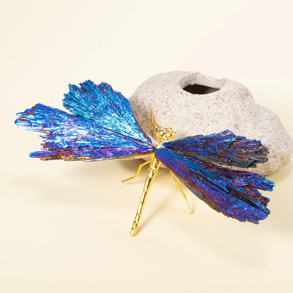 Aura Tourmaline Kyanite Dragonfly Figurine - Image 5