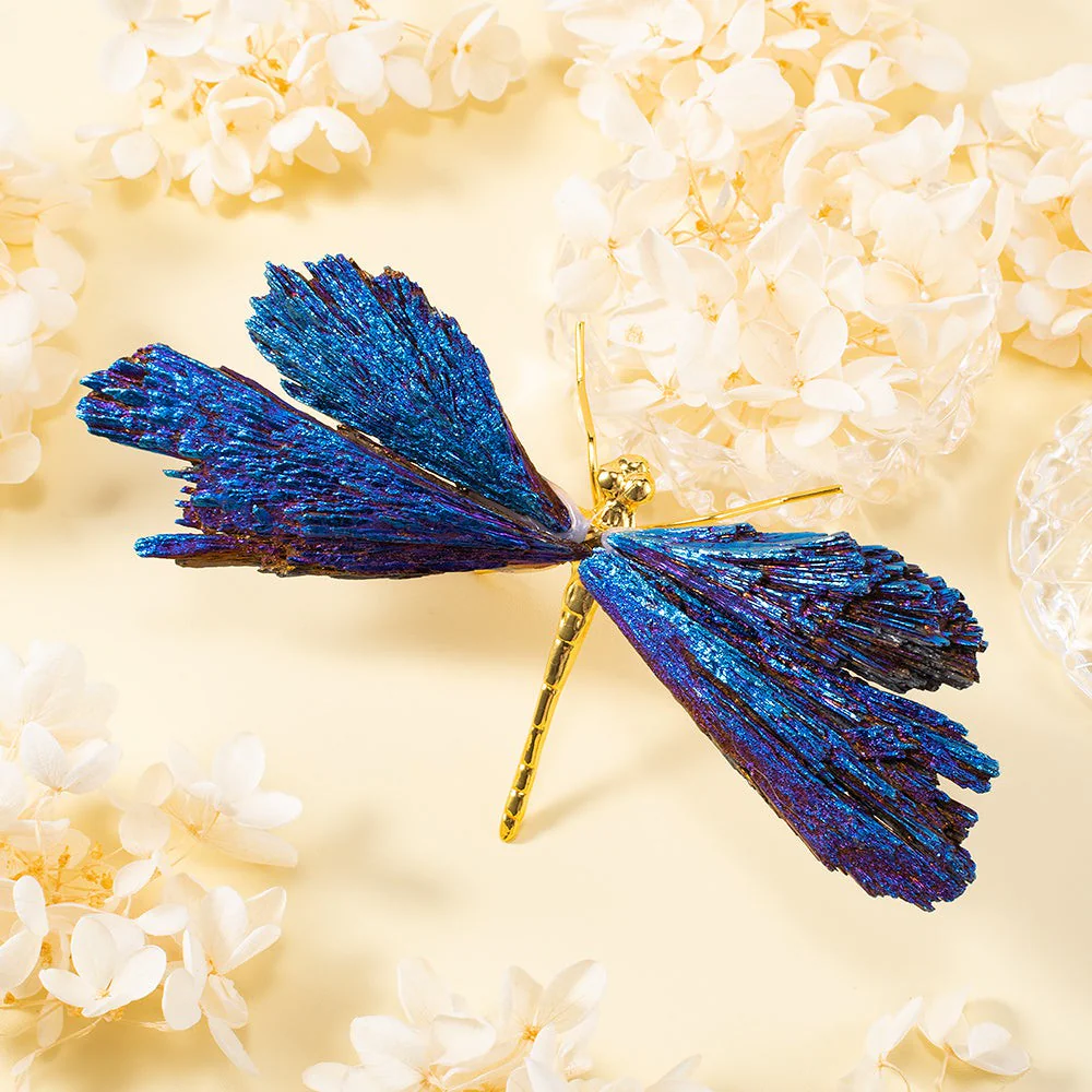 Aura Tourmaline Kyanite Dragonfly Figurine - Image 7