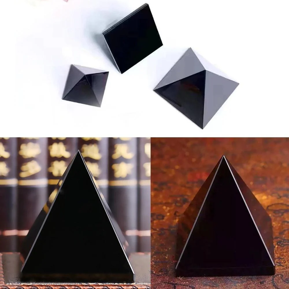 Black Obsidian Crystal Protection Pyramid - Image 3