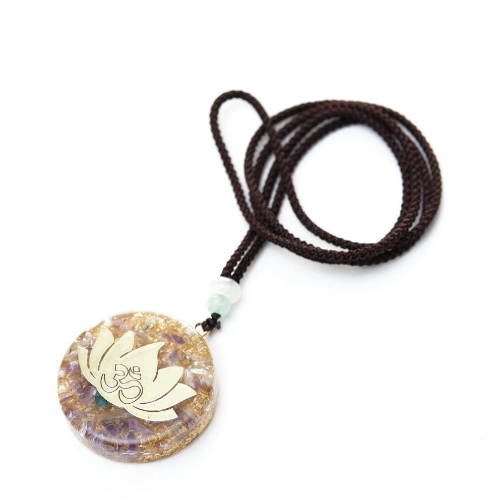 Blossoming Lotus Orgonite Pendant - Image 3