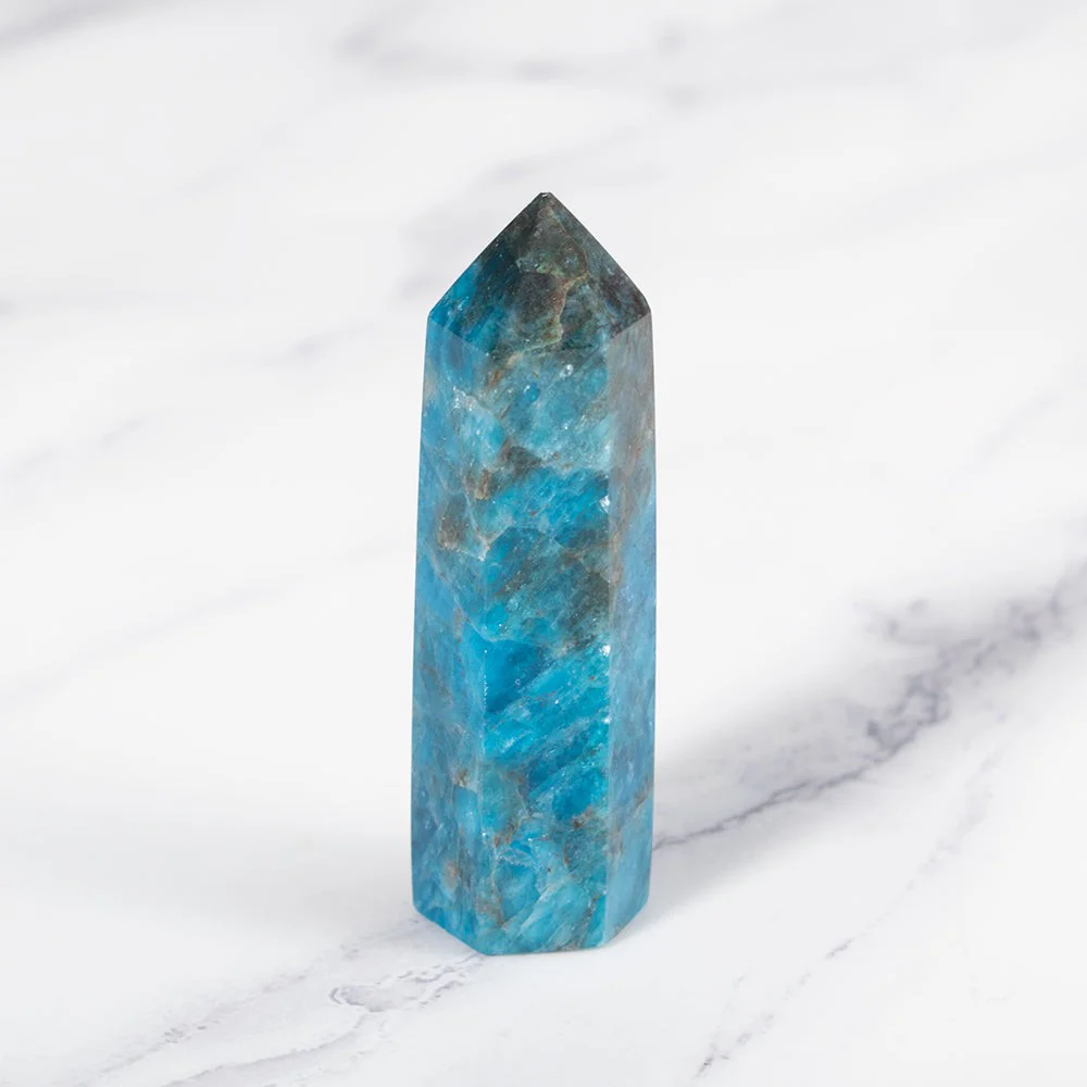 Blue Apatite Crystal Point