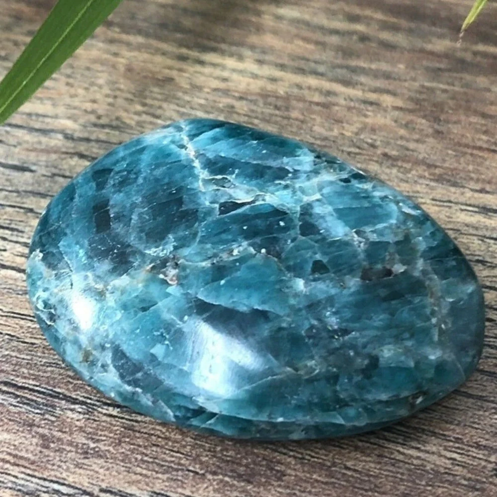 Blue Apatite Palm Stone - Image 3