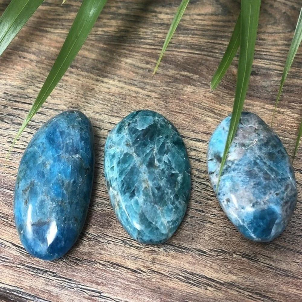 Blue Apatite Palm Stone - Image 5