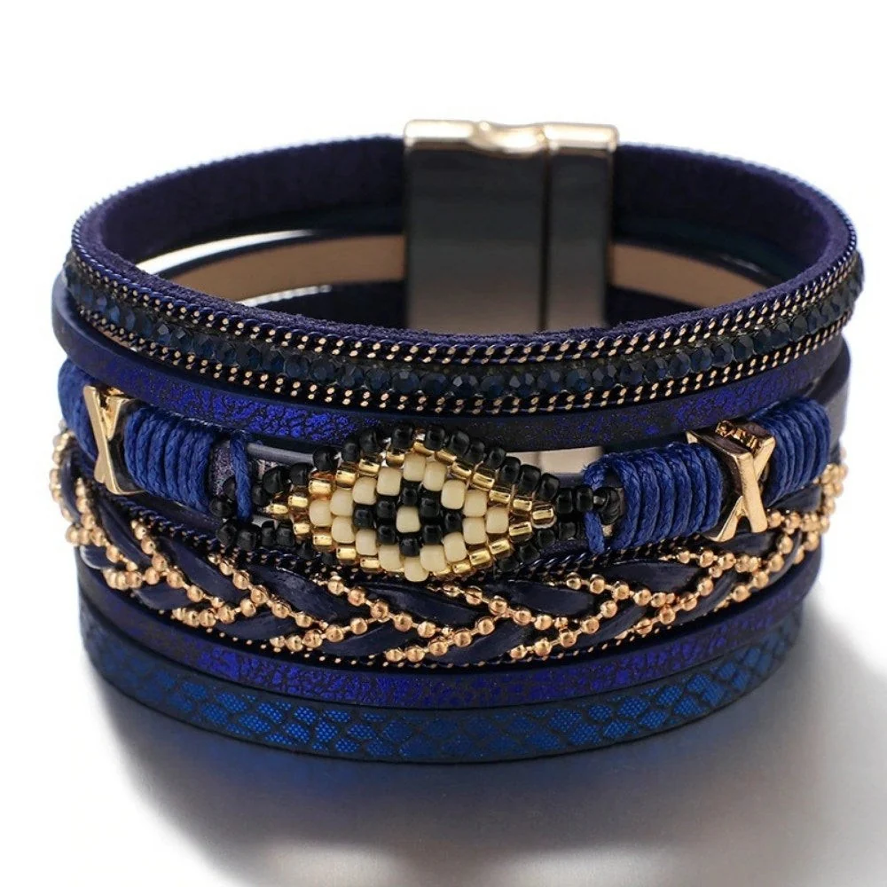 Bohemian Charm Evil Eye Bracelet - Image 3