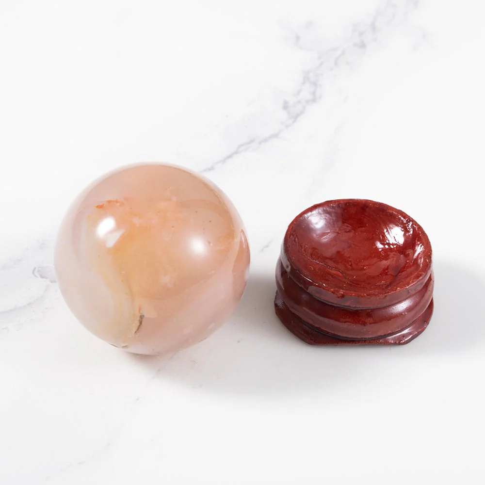 Botanic Flower Agate Crystal Sphere - Image 4