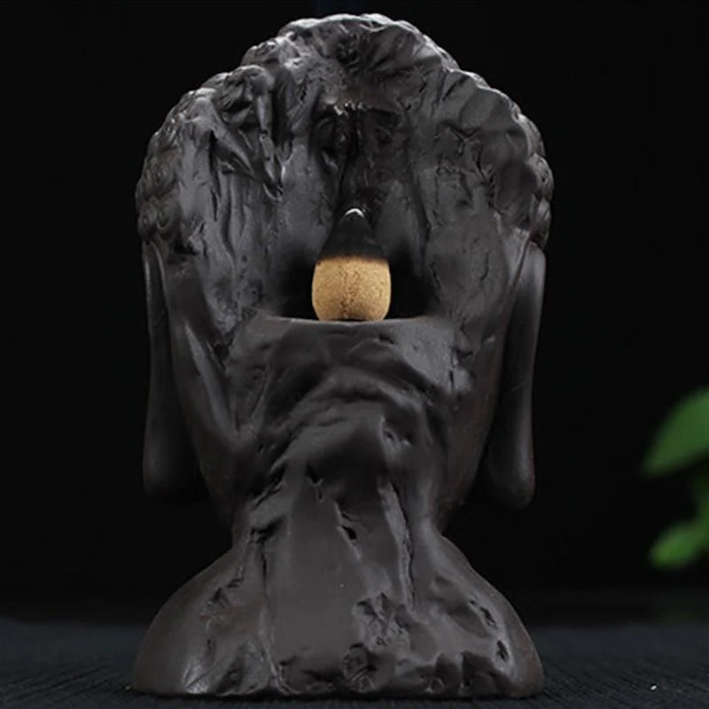 Buddha Head Backflow Incense Burner - Image 4