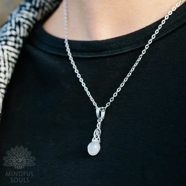 Celtic Knot Moonstone Necklace - Image 2