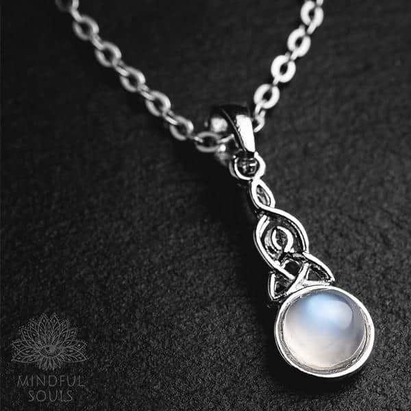 Celtic Knot Moonstone Necklace - Image 4