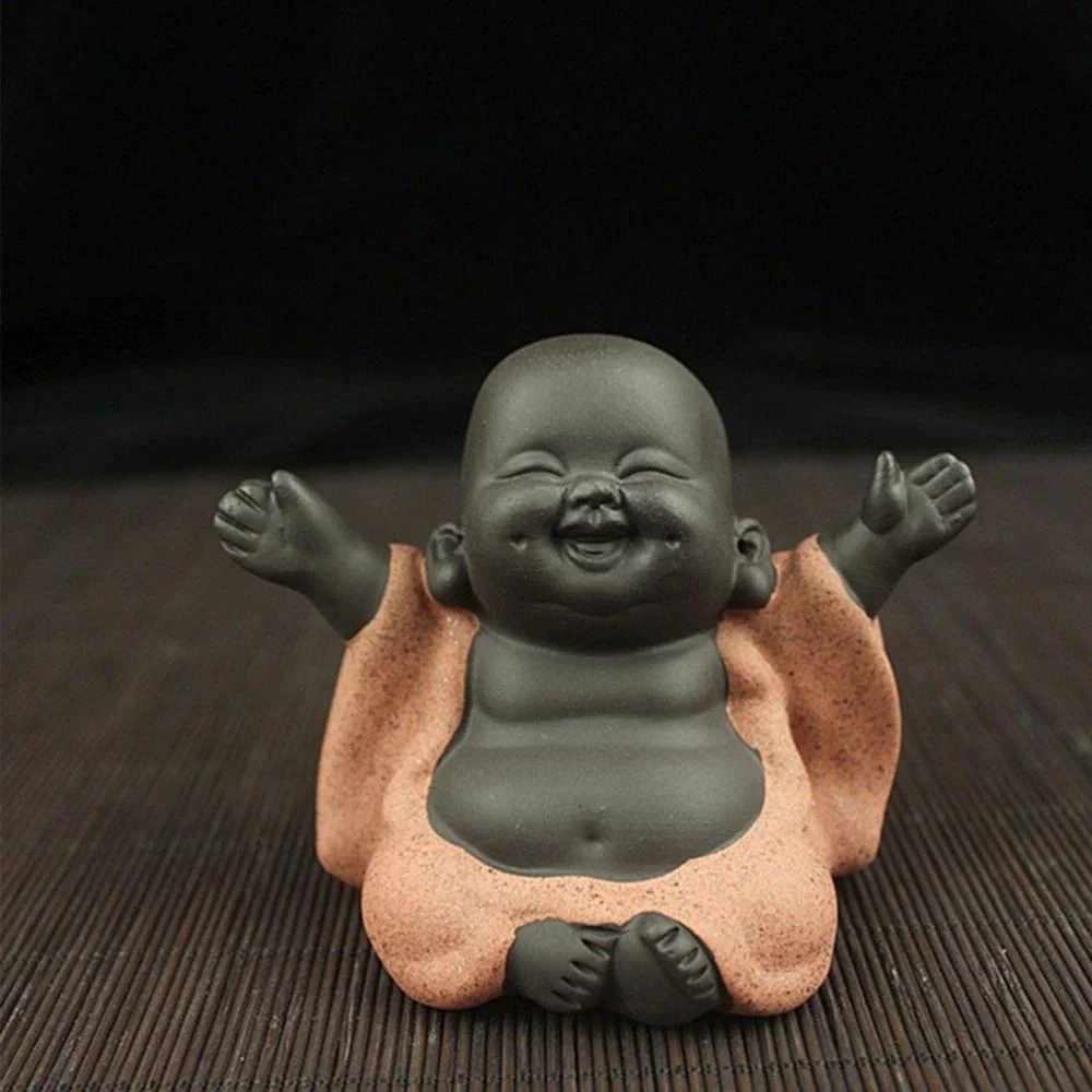 Ceramic Happy Baby Buddha Statue - Image 4