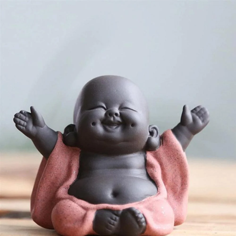 Ceramic Happy Baby Buddha Statue - Image 5