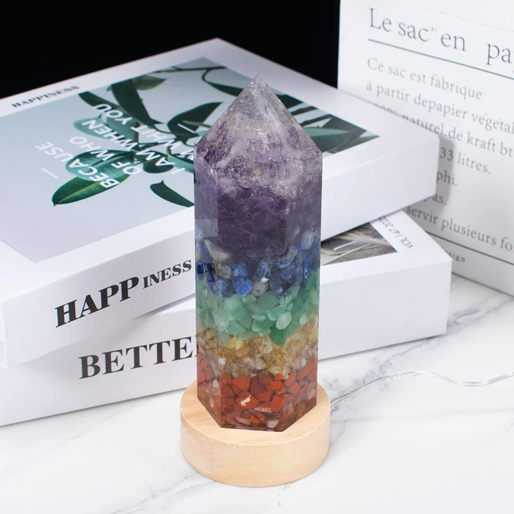 Chakra Crystals Energy Point Lamp - Image 3