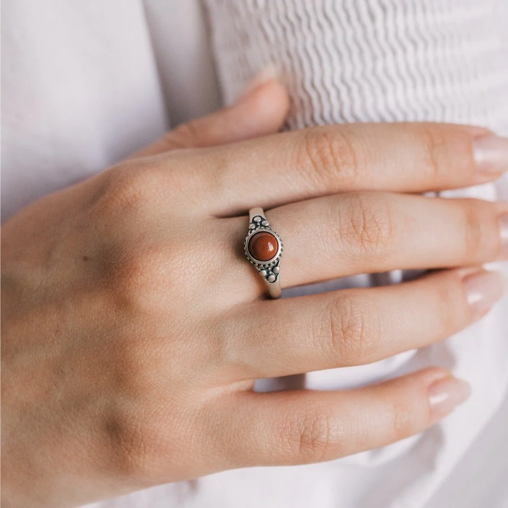 Cherry Crimson Carnelian Ring - Image 2