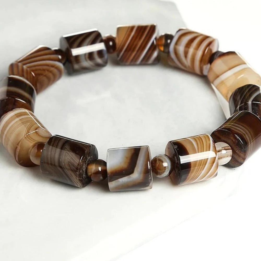 Coffee Brown Agate Bracelet - Image 2