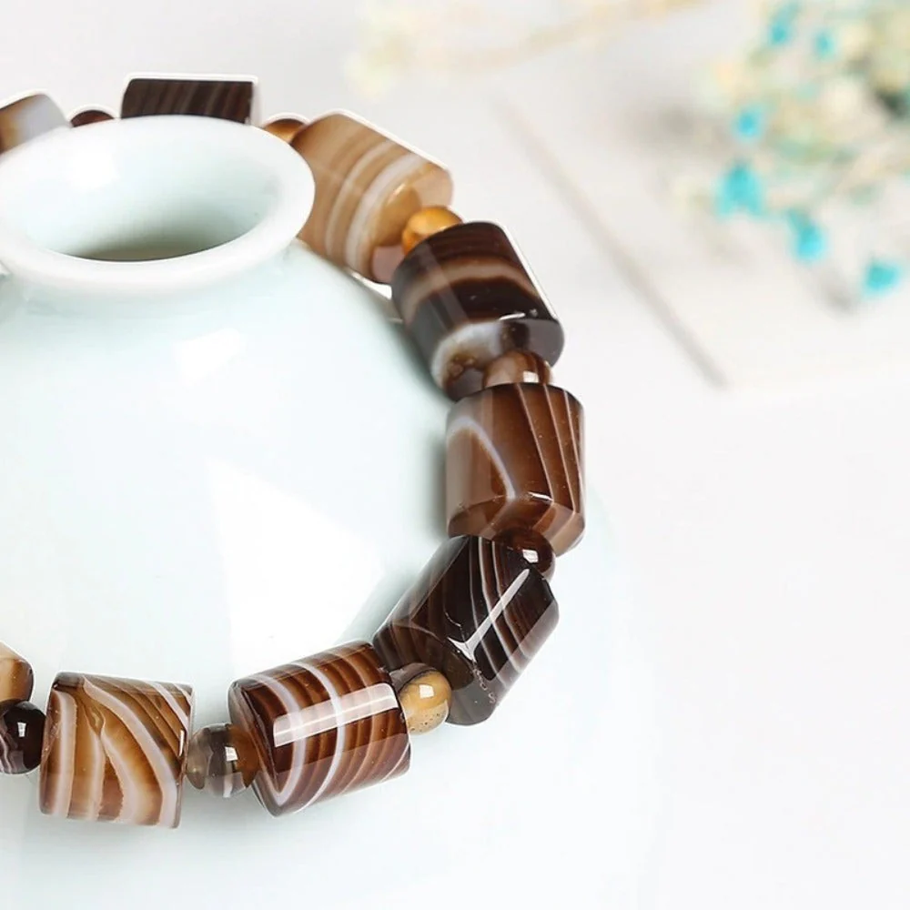 Coffee Brown Agate Bracelet - Image 4