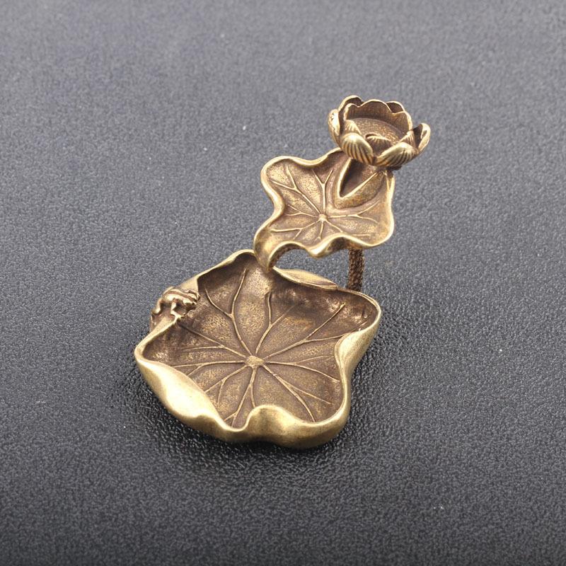 Copper Lotus Backflow Incense Burner - Image 2