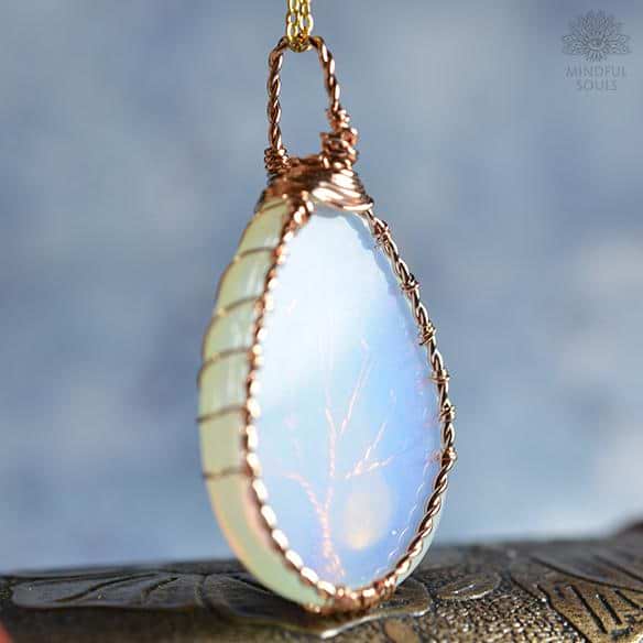 Handmade Tree Of Life Opalite Necklace - Image 8