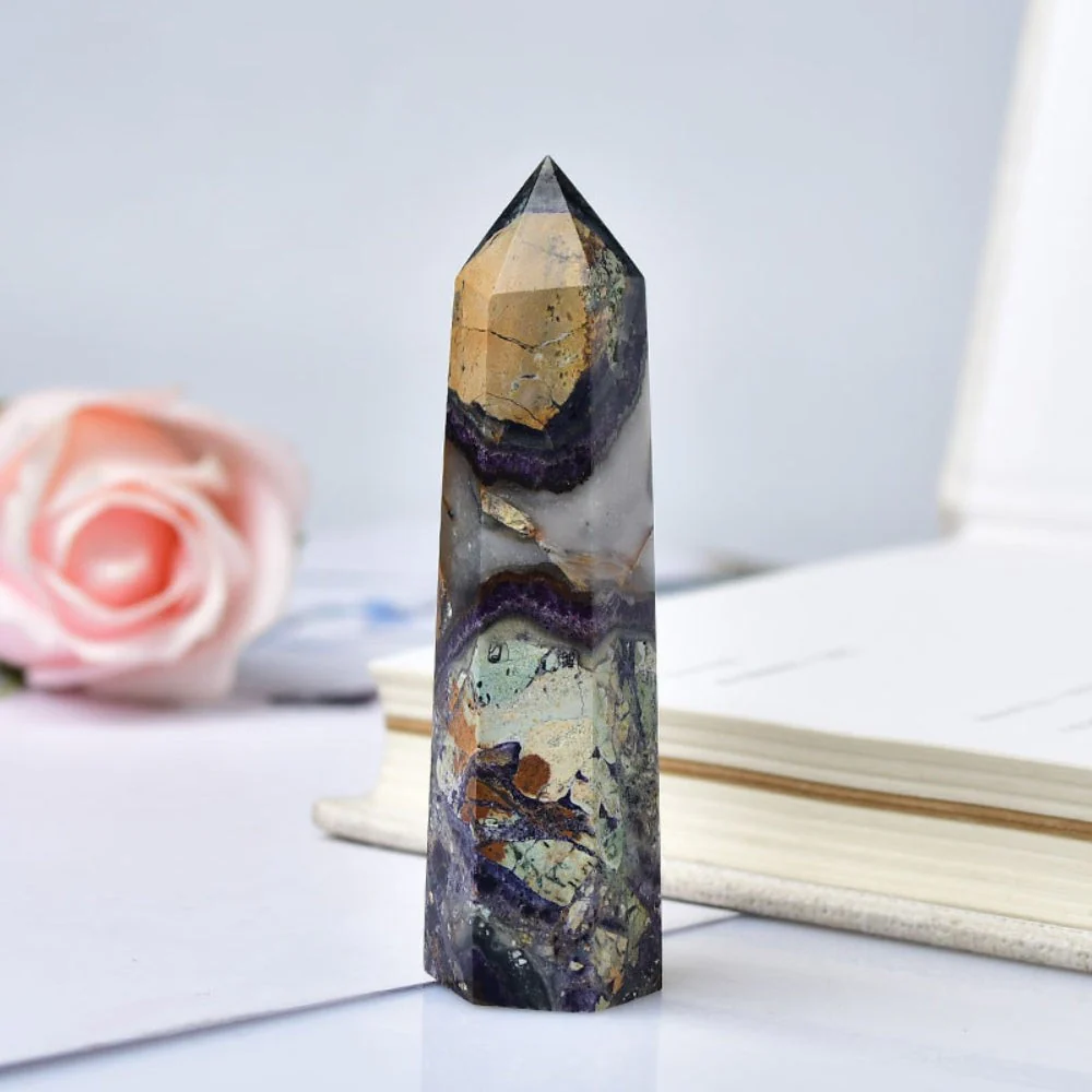 Cosmic Patterns Calcite Crystal Point - Image 2