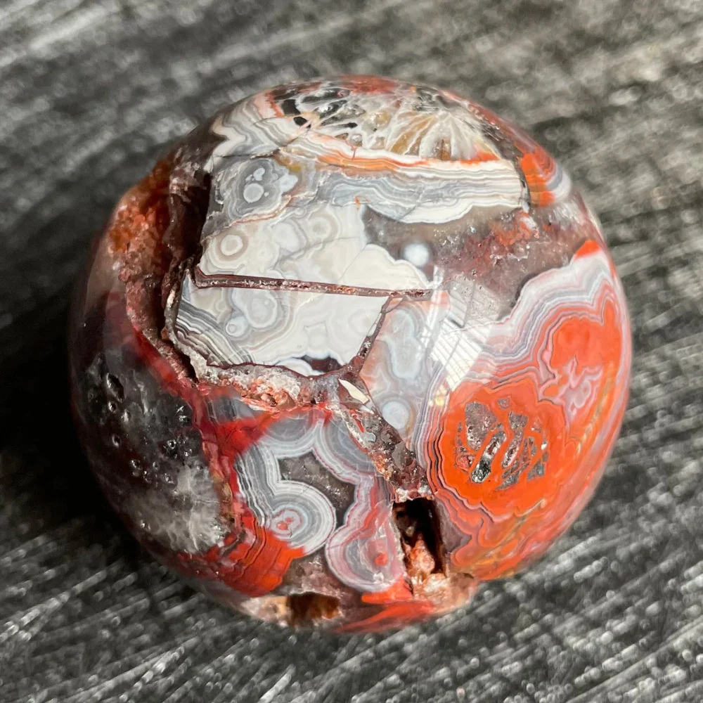 Crazy Lace Agate Crystal Ball - Image 5