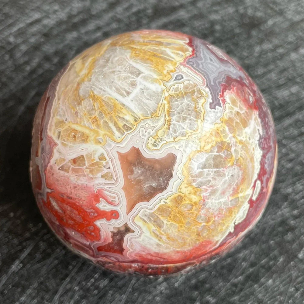 Crazy Lace Agate Crystal Ball - Image 6