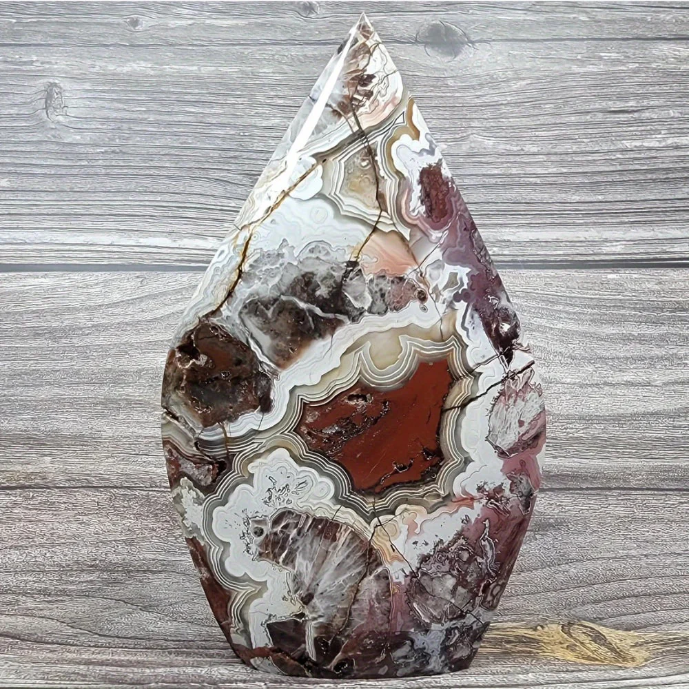 Crazy Lace Agate Ornament Point