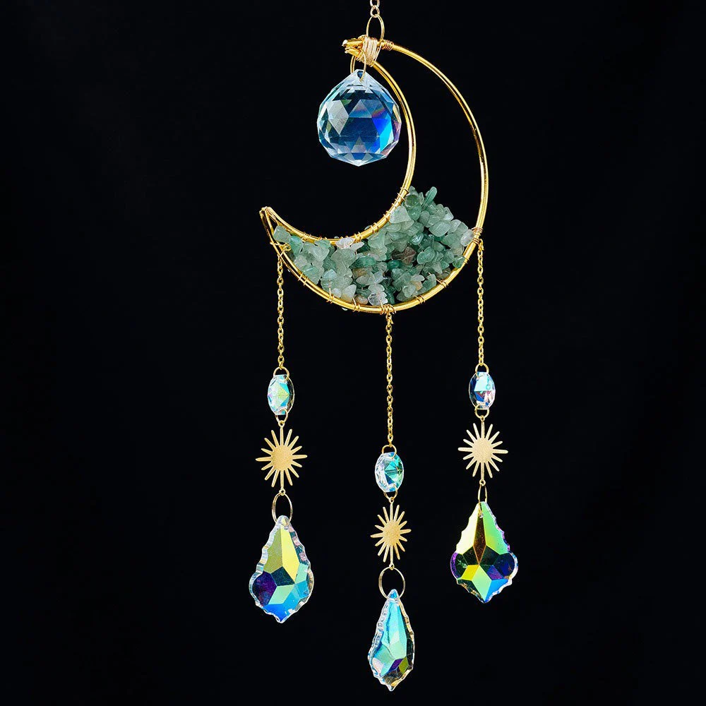 Crescent Moon Gemstones Wind Chime - Image 4