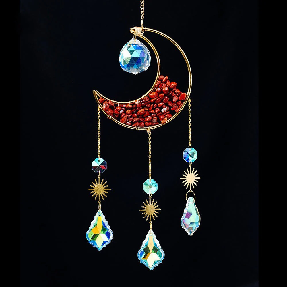 Crescent Moon Gemstones Wind Chime - Image 6