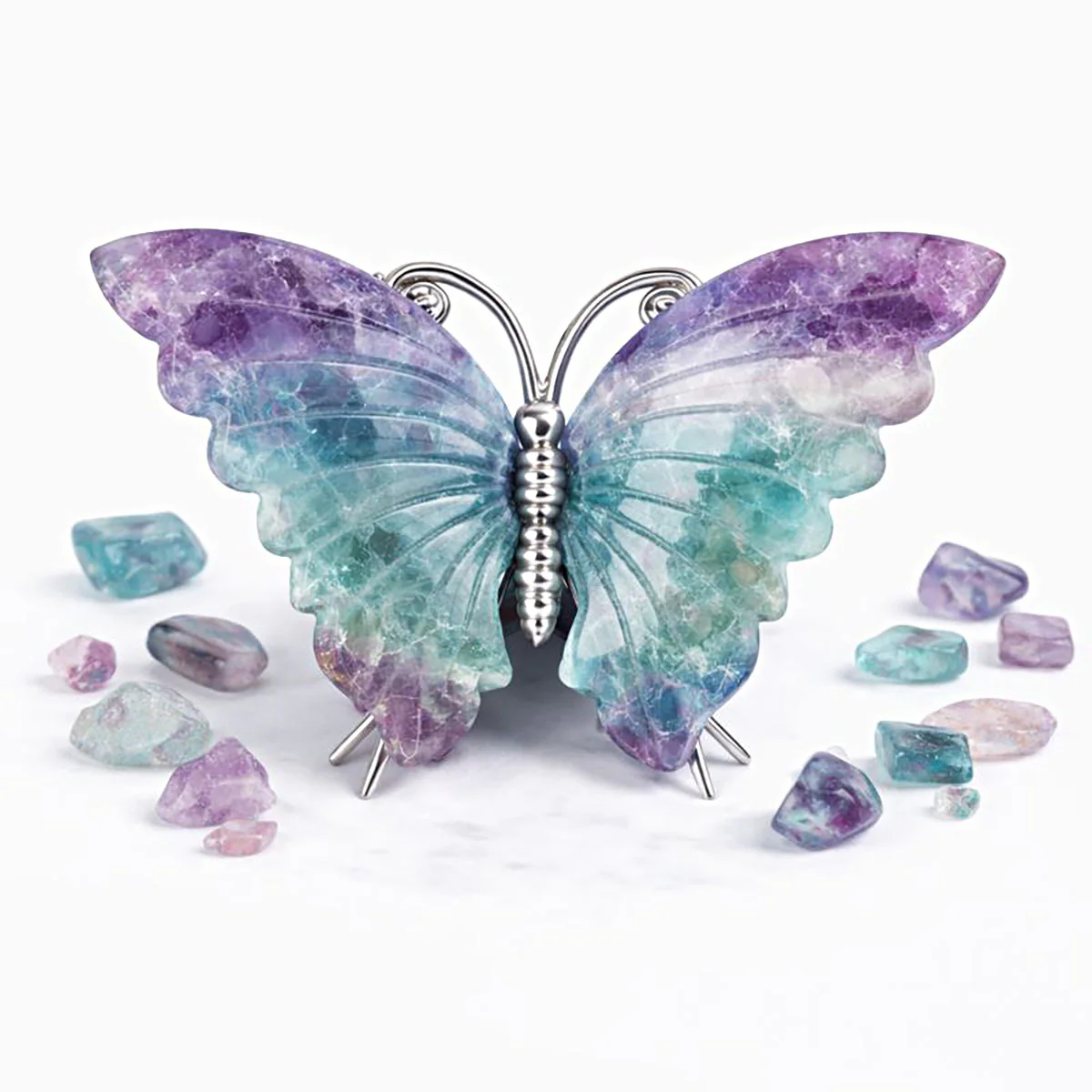 Crystal Butterfly Carvings with Healing Stones - Image 7