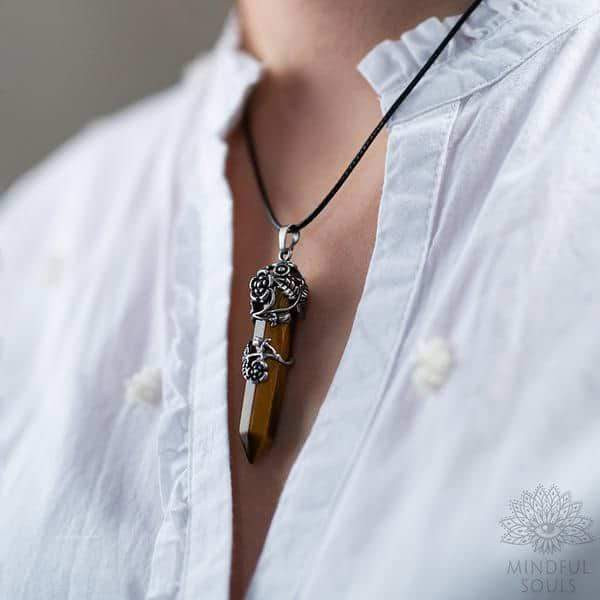 Crystal Flower Hexagon Necklace - Image 5