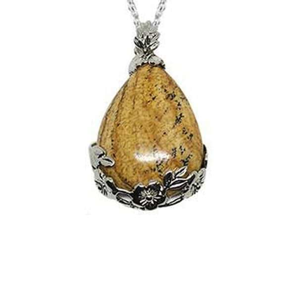 Flower Crystal Teardrop Necklace - Image 8
