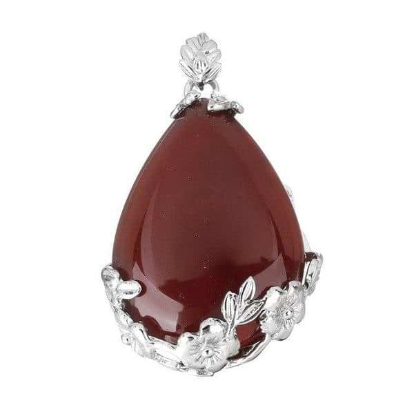 Flower Crystal Teardrop Necklace - Image 9